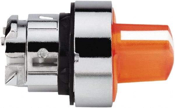 Schneider Electric - 22mm Mount Hole, 3 Position, Handle Operated, Selector Switch - Orange, Momentary (MO), Illuminated, Shock, Vibration and Water Resistant - Benchmark Tooling