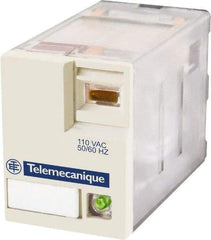 Schneider Electric - 1,500 VA Power Rating, Electromechanical Plug-in General Purpose Relay - 3 Amp at 250 VAC & 28 VDC, 6 at 250/277 VAC & 28 VDC, 8 Amp at 30 VDC, 4CO, 48 VDC - Benchmark Tooling