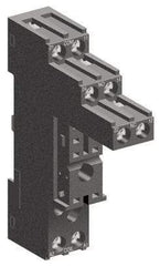 Schneider Electric - 250 VAC, 12 Amp, Flat Relay Socket - DIN Rail Mount, Panel Mount, IP20, Box Lug Separate Terminal - Benchmark Tooling