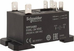 Schneider Electric - 7,500 VA Power Rating, Electromechanical Plug-in General Purpose Relay - 20 Amp at 28 VDC, 25 at 28 VDC, 30 at 250/277 VAC, 2NO, 24 VDC - Benchmark Tooling