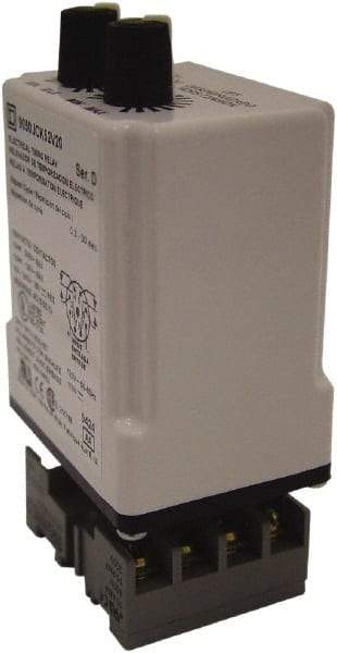 Square D - DPDT Time Delay Relay - 10 Contact Amp, 110 VDC & 120 VAC - Benchmark Tooling