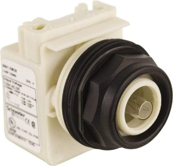 Schneider Electric - 120 V Indicating Light - Round Lens, Screw Clamp Connector, Corrosion Resistant, Dust Resistant, Oil Resistant - Benchmark Tooling