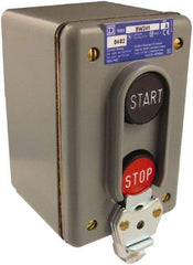 Schneider Electric - 2 Operator, Projecting Pushbutton Control Station - Start, Stop (Legend), Momentary Switch, NO/NC Contact, NEMA 4 - Benchmark Tooling