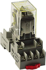 Square D - 14 Pins, 300 VAC, 10 Amp, Spade Relay Socket - DIN Rail Mount, Panel Mount, Screw Clamp Terminal - Benchmark Tooling