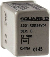 Square D - Electromechanical Plug-in General Purpose Relay - 5 Amp at 240 VAC, 4PDT, 12 VDC - Benchmark Tooling