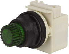 Schneider Electric - 30mm Mount Hole, Extended Straight, Pushbutton Switch Only - Green Pushbutton, Momentary (MO) - Benchmark Tooling