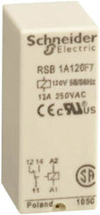 Schneider Electric - 3,000 VA Power Rating, Electromechanical Plug-in General Purpose Relay - 12 Amp at 250 VAC & 12 Amp at 28 VDC, 1CO, 120 VAC - Benchmark Tooling