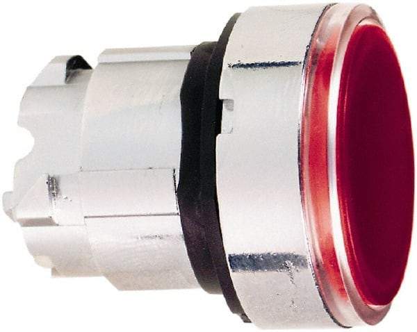 Schneider Electric - 22mm Mount Hole, Flush, Pushbutton Switch Only - Round, Red Pushbutton, Illuminated, Momentary (MO) - Benchmark Tooling