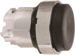 Schneider Electric - 22mm Mount Hole, Extended Straight, Pushbutton Switch Only - Round, Black Pushbutton, Nonilluminated, Momentary (MO) - Benchmark Tooling