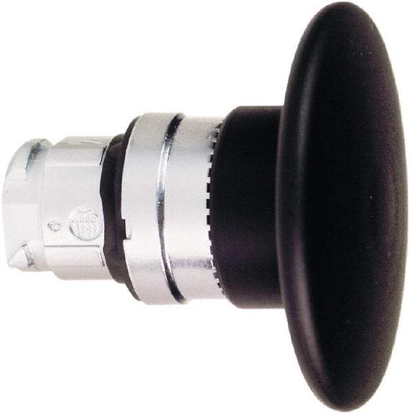 Schneider Electric - 22mm Mount Hole, Extended Mushroom Head, Pushbutton Switch Only - Round, Black Pushbutton, Nonilluminated, Momentary (MO) - Benchmark Tooling