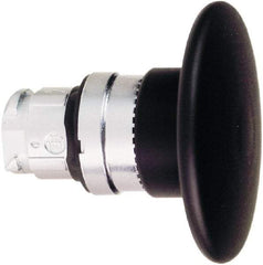 Schneider Electric - 22mm Mount Hole, Extended Mushroom Head, Pushbutton Switch Only - Round, Black Pushbutton, Nonilluminated, Momentary (MO) - Benchmark Tooling