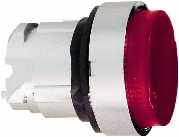 Schneider Electric - 22mm Mount Hole, Extended Straight, Pushbutton Switch Only - Round, Red Pushbutton, Nonilluminated, Momentary (MO) - Benchmark Tooling