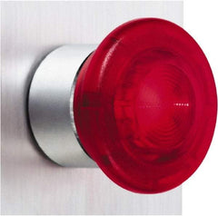 Schneider Electric - 22mm Mount Hole, Extended Mushroom Head, Pushbutton Switch Only - Round, Red Pushbutton, Illuminated, Maintained (MA) - Benchmark Tooling