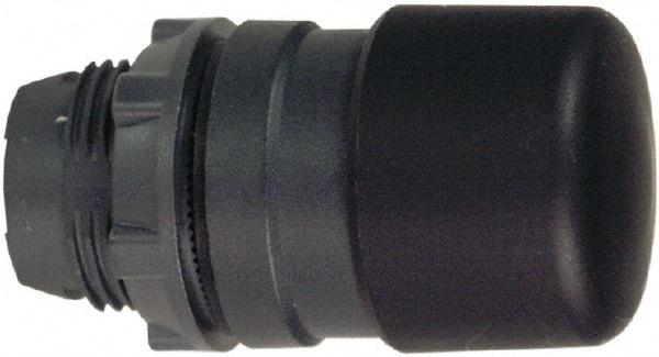 Schneider Electric - 22mm Mount Hole, Extended Mushroom Head, Pushbutton Switch Only - Round, Black Pushbutton, Nonilluminated, Momentary (MO) - Benchmark Tooling