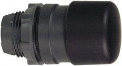 Schneider Electric - 22mm Mount Hole, Extended Mushroom Head, Pushbutton Switch Only - Round, Black Pushbutton, Nonilluminated, Momentary (MO) - Benchmark Tooling