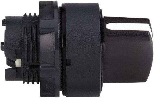 Schneider Electric - 22mm Mount Hole, 3 Position, Handle Operated, Selector Switch Only - Black, Momentary (MO), Nonilluminated, Shock, Vibration and Water Resistant - Benchmark Tooling