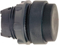 Schneider Electric - 22mm Mount Hole, Extended Straight, Pushbutton Switch Only - Round, Black Pushbutton, Nonilluminated, Maintained (MA) - Benchmark Tooling