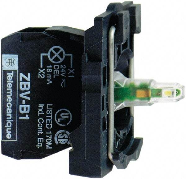 Schneider Electric - 110-120 V Orange Lens LED Indicating Light - Screw Clamp Connector, Vibration Resistant - Benchmark Tooling