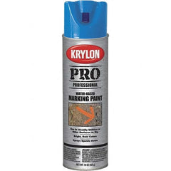 Krylon - 15 fl oz Blue Marking Paint - Water Base Formula - Benchmark Tooling