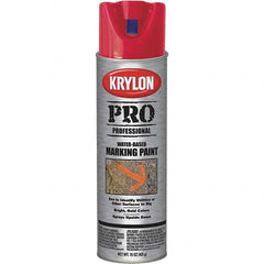 Krylon - 15 fl oz Red Marking Paint - Water Base Formula - Benchmark Tooling