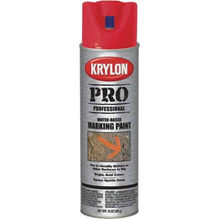 Krylon - 15 fl oz Red Marking Paint - Water Base Formula - Benchmark Tooling