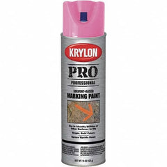 Krylon - 15 fl oz Pink Marking Paint - Solvent Base Formula - Benchmark Tooling