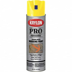Krylon - 15 fl oz Yellow Marking Paint - Solvent Base Formula - Benchmark Tooling