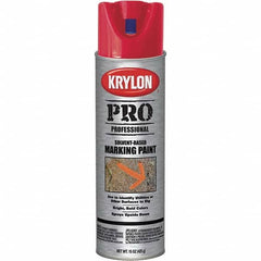 Krylon - 15 fl oz Red Marking Paint - Solvent Base Formula - Benchmark Tooling