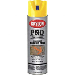 Krylon - 15 fl oz Yellow Marking Paint - Solvent Base Formula - Benchmark Tooling