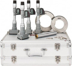 SPI - 2" to 4", IP65, Carbide Face Chrome Plated Finish, Electronic Inside Micrometer - 0.001mm Resolution, 0.0005mm Accuracy, 114" Gage Depth - Benchmark Tooling