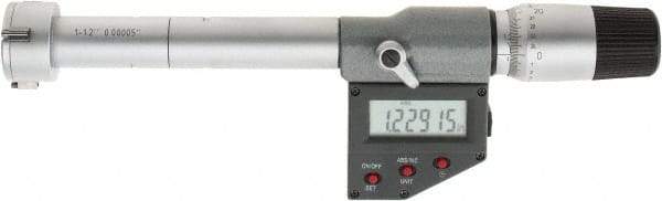 SPI - 1" to 1.2", IP65, Carbide Face Chrome Plated Finish, Electronic Inside Micrometer - 0.00005" Resolution, 0.00016" Accuracy, 90" Gage Depth - Benchmark Tooling