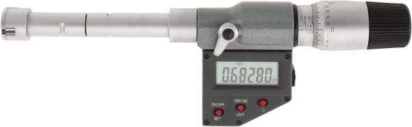 SPI - 0.65" to 0.8", IP65, Carbide Face Chrome Plated Finish, Electronic Inside Micrometer - 0.00005" Resolution, 0.00016" Accuracy, 80" Gage Depth - Benchmark Tooling