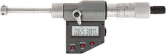 SPI - 0.425" to 0.5", IP65, Carbide Face Chrome Plated Finish, Electronic Inside Micrometer - 0.00005" Resolution, 0.00016" Accuracy, 53.5" Gage Depth - Benchmark Tooling