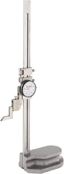 SPI - 12" Stainless Steel Dial Height Gage - 0.001" Graduation, Accurate to 0.0015", Dial Display - Benchmark Tooling