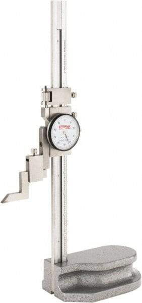 SPI - 8" Stainless Steel Dial Height Gage - 0.001" Graduation, Accurate to 0.001", Dial Display - Benchmark Tooling