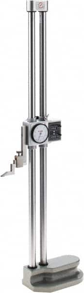 SPI - 24" Stainless Steel Dial Height Gage - 0.001" Graduation, Accurate to 0.002", Dial and Counter Display - Benchmark Tooling