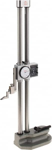 SPI - 18" Stainless Steel Dial Height Gage - 0.001" Graduation, Accurate to 0.002", Dial and Counter Display - Benchmark Tooling