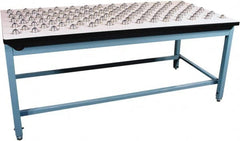 Proline - 72 Wide x 30" Deep x 30" High, Plastic Laminate Workbench - T-Molded Edge, Fixed Legs, Blue - Benchmark Tooling