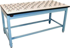 Proline - 60 Wide x 30" Deep x 30" High, Plastic Laminate Workbench - T-Molded Edge, Fixed Legs, Blue - Benchmark Tooling