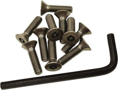 Acorn Engineering - #10-32, 3/4" Long Hex Drive Machine Screw - Flat Head, Grade 18-8 Stainless Steel, Uncoated - Benchmark Tooling