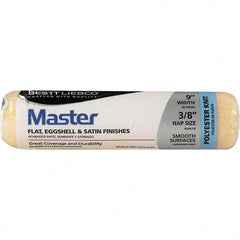 Bestt-Liebco - 3/8" Nap, 9" Wide Paint Roller Cover - Smooth Texture, Polyester - Benchmark Tooling