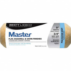 Bestt-Liebco - 3/4" Nap, 9" Wide Paint Roller Cover - Smooth Texture, Polyester - Benchmark Tooling