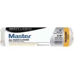 Bestt-Liebco - 3/8" Nap, 9" Wide Paint Roller Cover - Smooth Texture, Microfiber - Benchmark Tooling