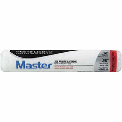 Bestt-Liebco - 3/8" Nap, 12" Wide Paint Roller Cover - Smooth Texture, Woven Polyester - Benchmark Tooling