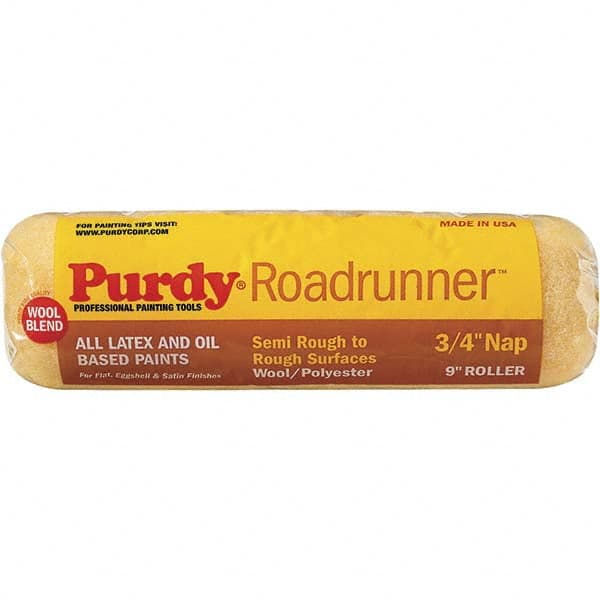 Purdy - 3/4" Nap, 9" Wide Paint Roller Cover - Semi-Smooth to Extra-Rough Texture, 50/50 Polyester & Wool Blend - Benchmark Tooling