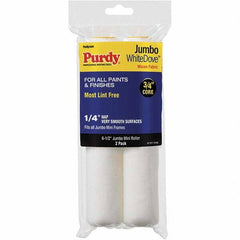 Purdy - 1/4" Nap, 6-1/2" Wide Paint Roller Cover - Smooth to Semi-Smooth Texture, Dralon - Benchmark Tooling