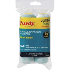 Purdy - 1/4" Nap, 4-1/2" Wide Paint Roller Cover - Smooth Texture, Woven Mohair - Benchmark Tooling
