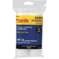 Purdy - 1/4" Nap, 4-1/2" Wide Paint Roller Cover - Smooth to Semi-Smooth Texture, Dralon - Benchmark Tooling
