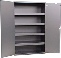 Valley Craft - 4 Shelf Base Storage Cabinet - Steel, 48" Wide x 24" Deep x 84" High, Gray - Benchmark Tooling