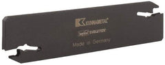 Kennametal - 1.022" Blade Height, 0.158" Blade Width, 4.341" OAL, Neutral Cut, Double End Indexable Cut-Off Blade - EVBS Blade, Beyond Evolution Series - Benchmark Tooling